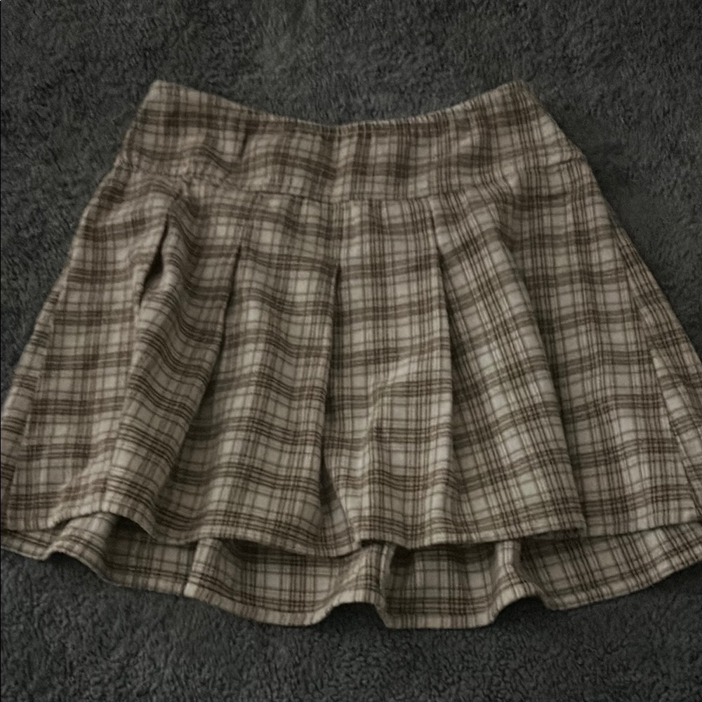 Plaid Brown Skirt